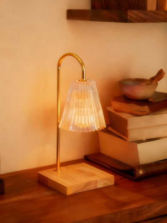 香檳金色玻璃蠟燭燈