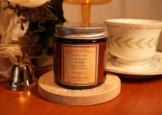 海洋玫瑰花香香薰蠟燭ocean rose floral scented candle