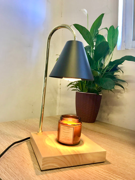 黑色實木蠟燭燈